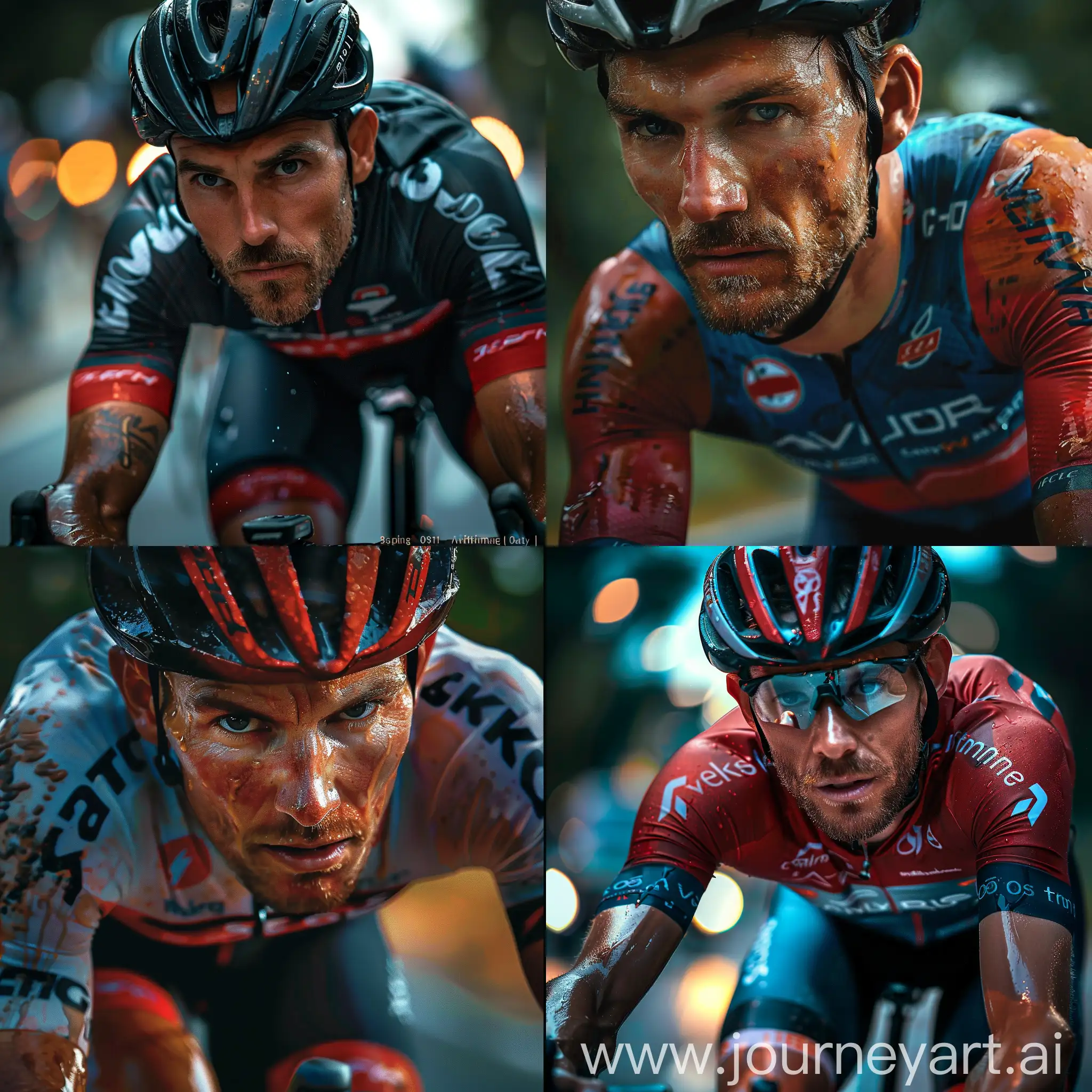 Determined-Cyclist-Training-with-Focused-Expression-Strength-and-Determination-CloseUp