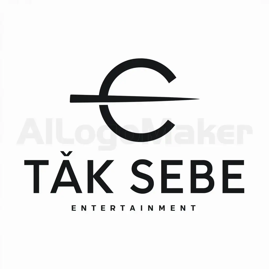 a logo design,with the text "Tak sebe", main symbol:chlen,Moderate,be used in Entertainment industry,clear background