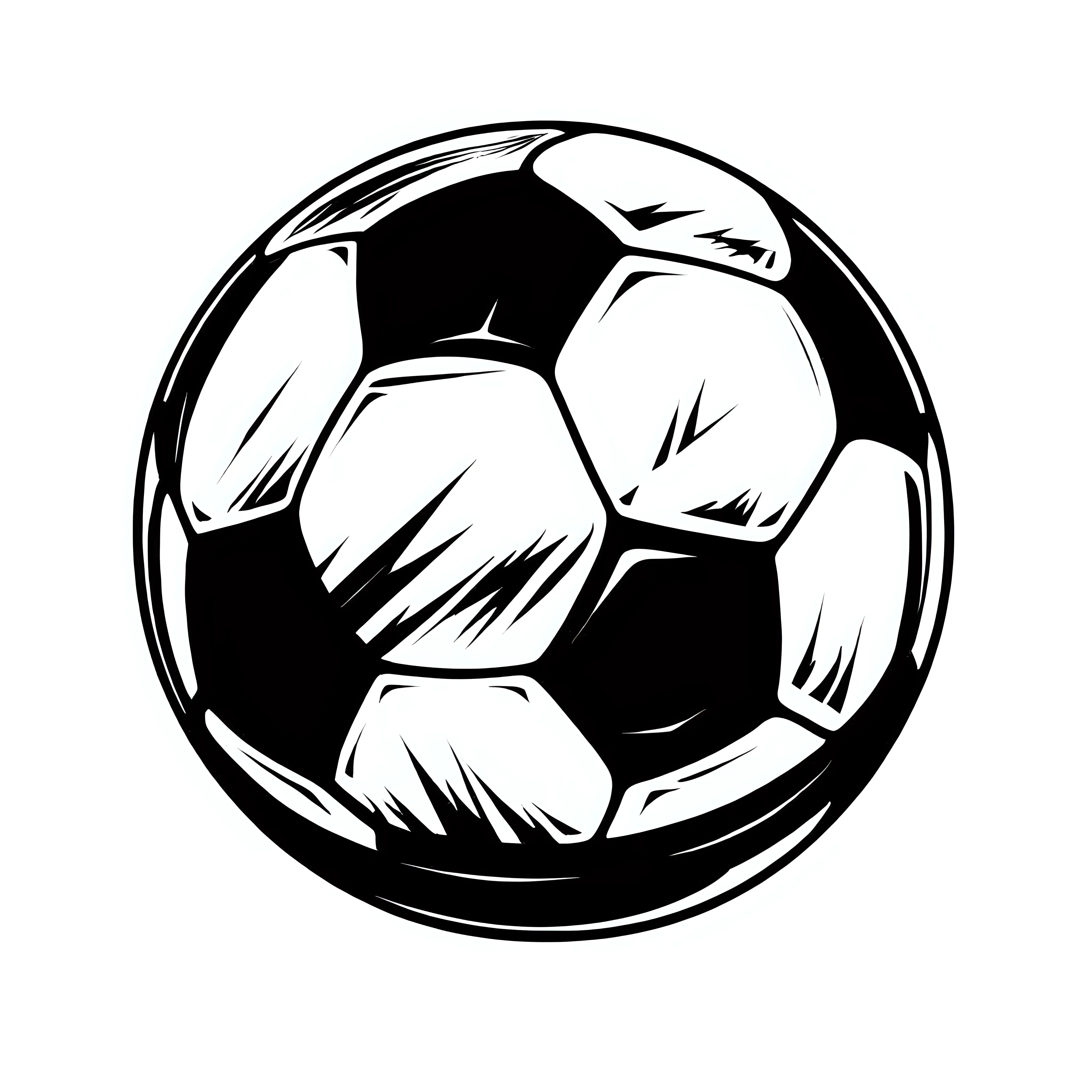 Clipart Soccer Ball on White Background