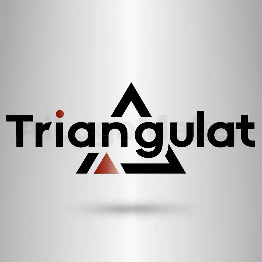 a logo design,with the text "TriangulaT", main symbol:Un triángulo,Moderate,clear background