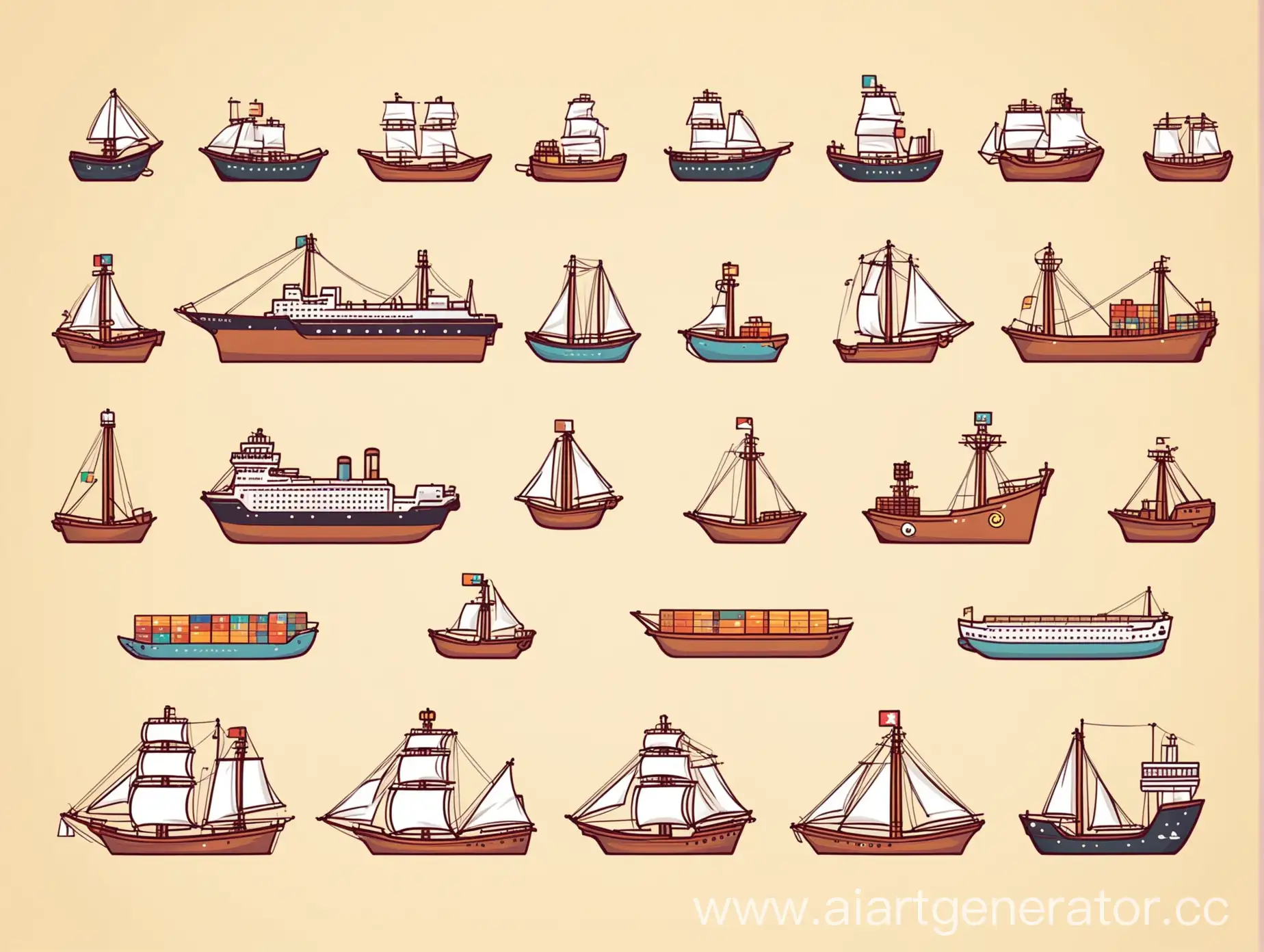 Minimalist-Ship-Icons-Versatile-Cartoon-Style-Infographics