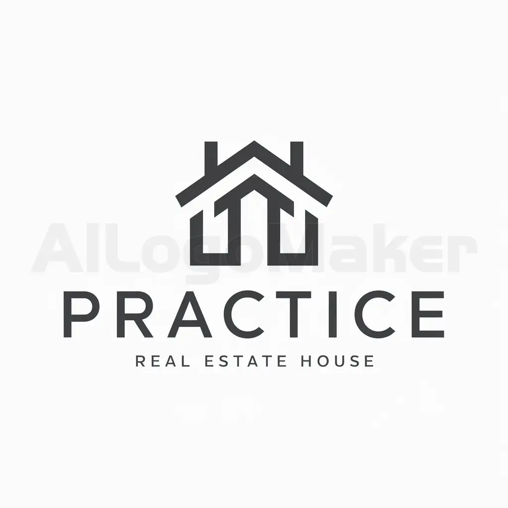 a logo design,with the text "Practice", main symbol:Trading house,Moderate,be used in Real Estate industry,clear background