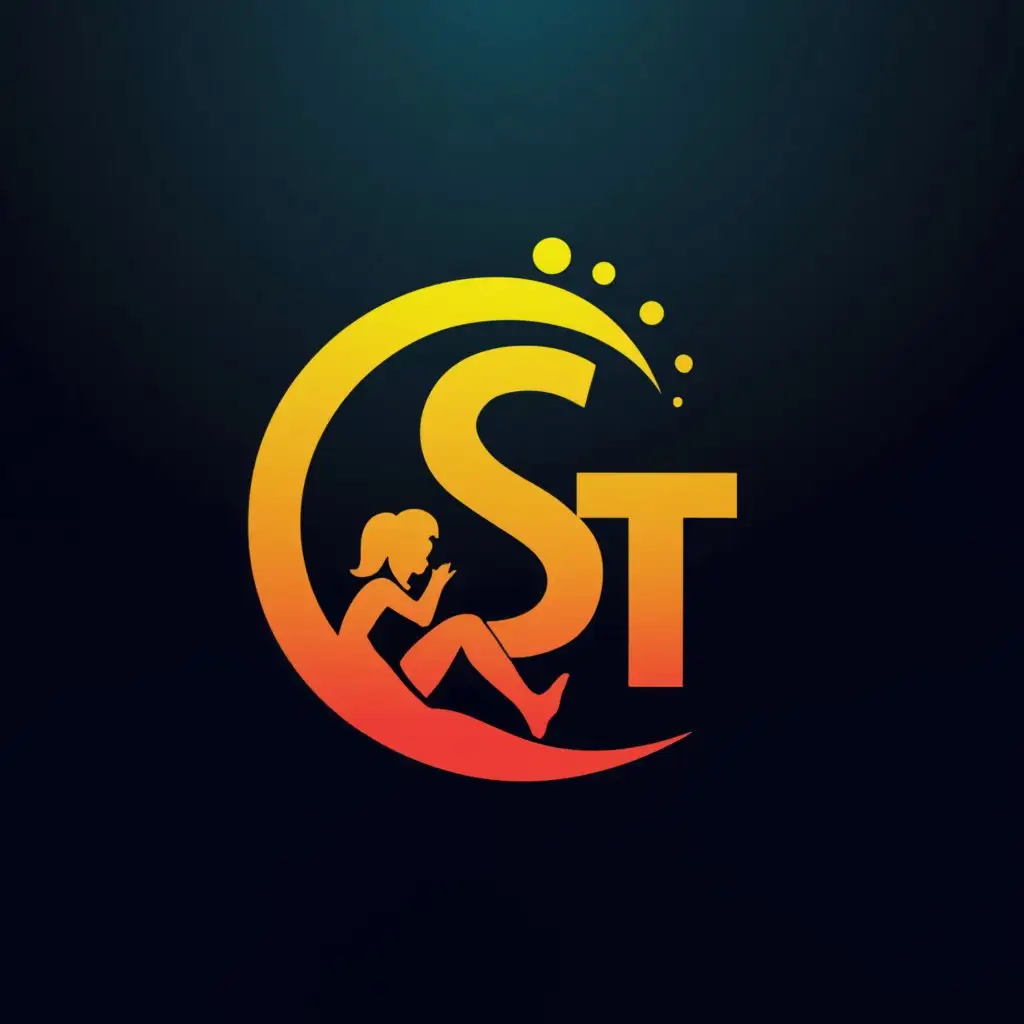 a logo design,with the text "Gst", main symbol:Girl inside a g and s should be in the dollar and t should be tax this should be combined,Moderate,be used in Entertainment industry,clear background