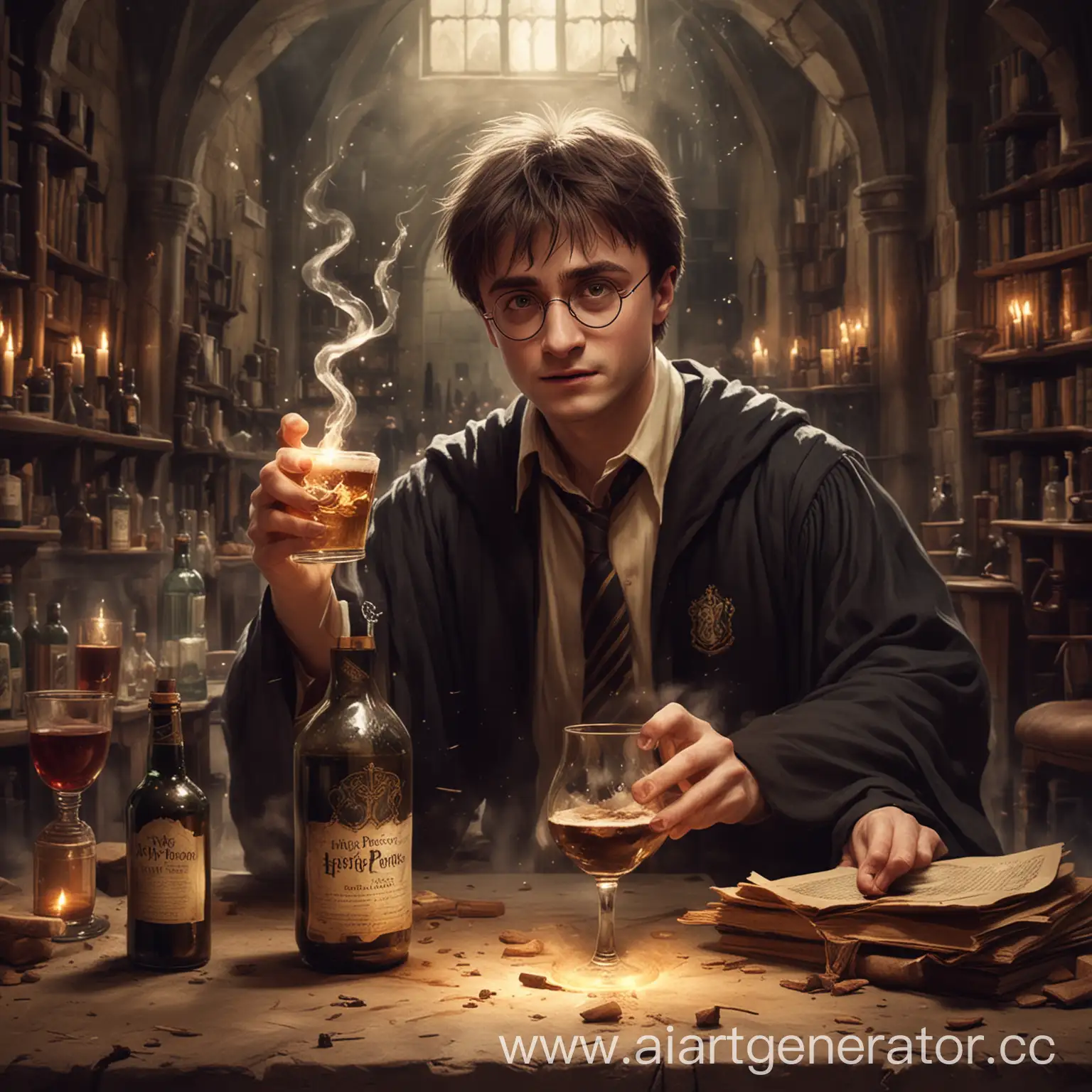 Drunk-Harry-Potter-Conjures-Lumos-Maximus