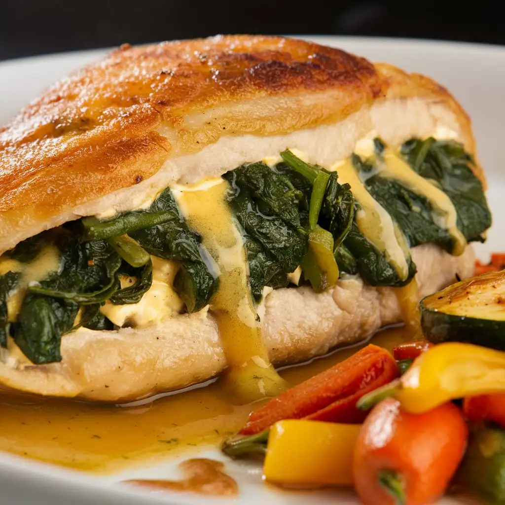 Delicious Spinach and Cheese Stuffed Chicken Breast Recipe