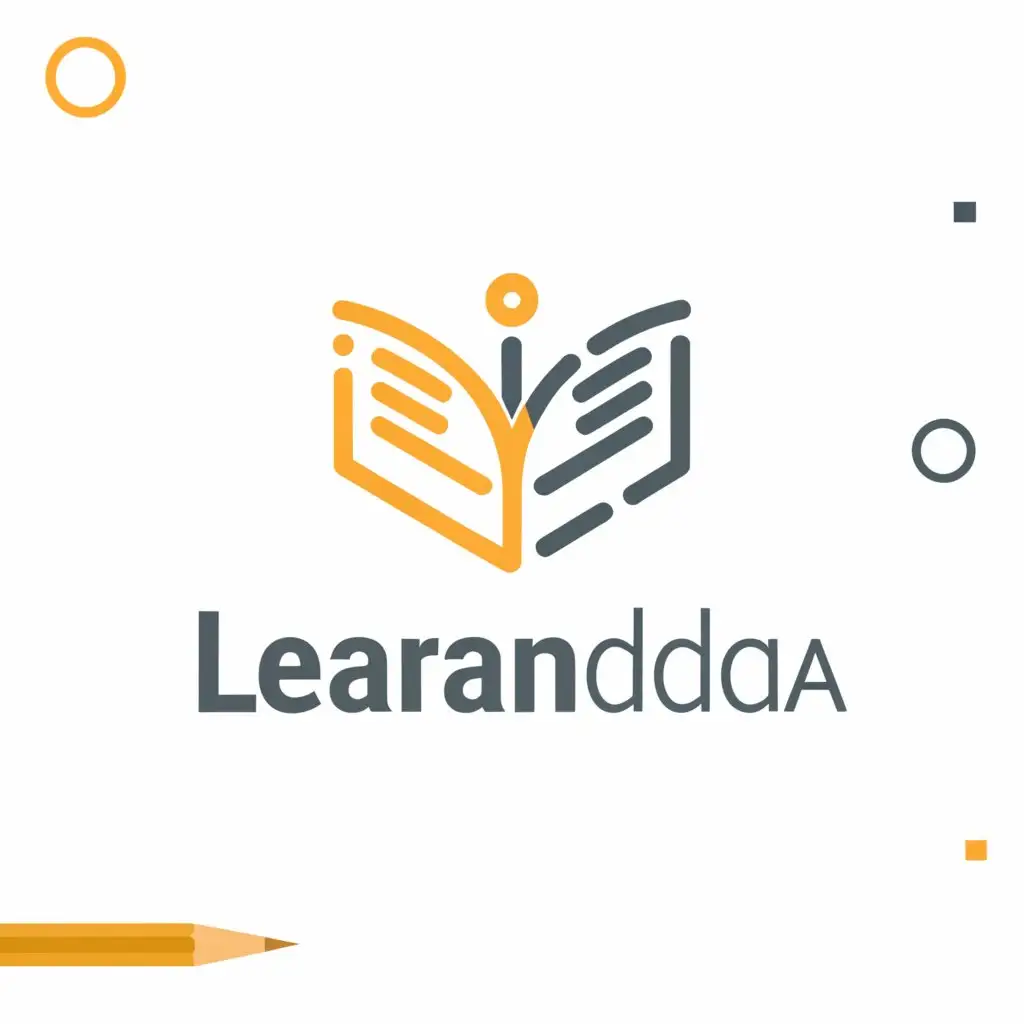 a logo design,with the text "LearnAdda", main symbol:Books,Minimalistic,be used in Education industry,clear background