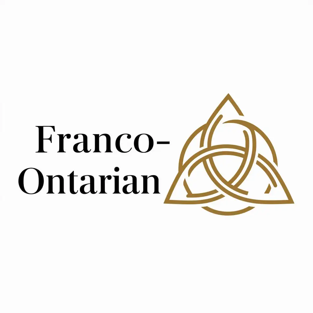 a logo design,with the text "FRANCO-ONTARIAN", main symbol:triquetra with community flair,Moderate,clear background