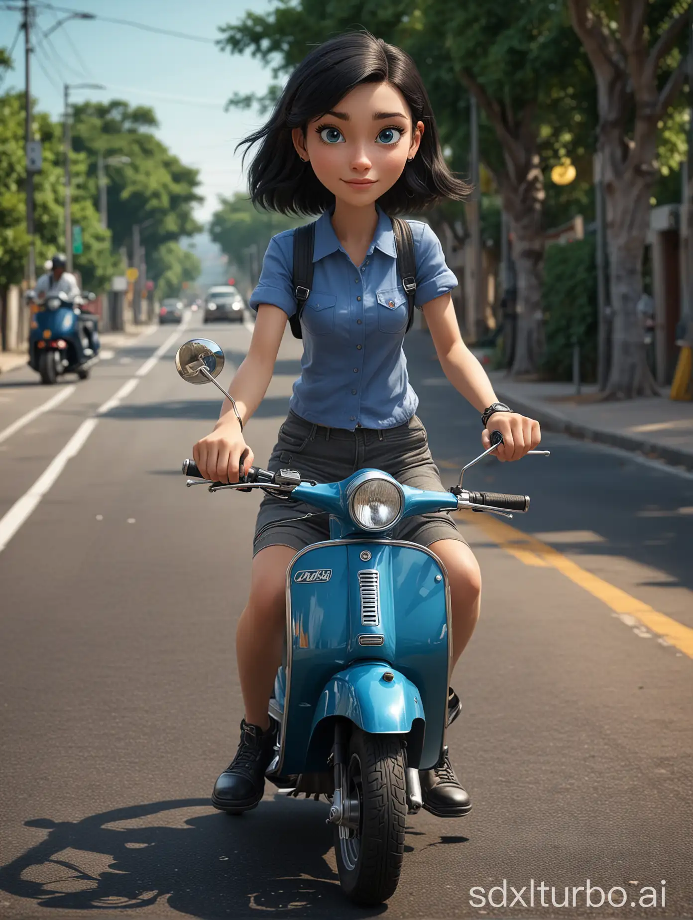 An amazing dynamic 3D photorealistic cartoon of a 21 year old Caucasian woman riding a black vespa scooter, she has long parted black hair and blue eyes, a Southern Cassowary is racing against her as they venture down the road, we see their determined faces in deep focus, gel lighting, complex, spectral rendering, inspired by Hiroaki Samura,  visually rich, Australia, stunning, 999 centillion resolution, 9999k, accurate color grading, sub-pixel detail, highest quality, Octane 10 render, seamless transitions, HDR, ray traced, bump mapping, depth of field, ARRI ALEXA Mini LF, ARRI Signature Prime 99999999999999999999999999999999999999999999999999999999999999999999999999999999999999999999999999999999999999999999999999999999999999999999999999999999999999999999999999999999999999999999999999999999999999999999999999999999999999999999999999999999999999999999999999999999999999999999999999999999999999999999999999999999999999999999999999999999999999mm, f/1.8-2L, ar 1:1, illustration, cinematic, 3d render, painting, anime