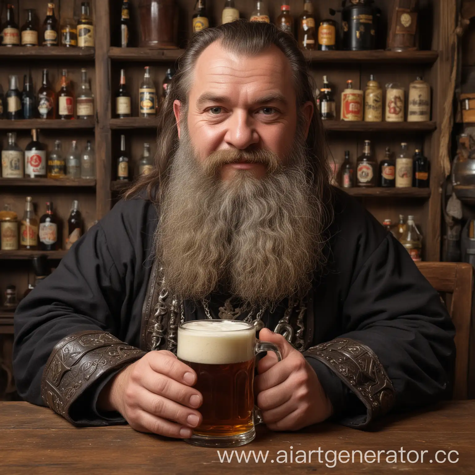 Dwarf-Priest-Tavern-Owner-Enjoying-a-Frothy-Beer