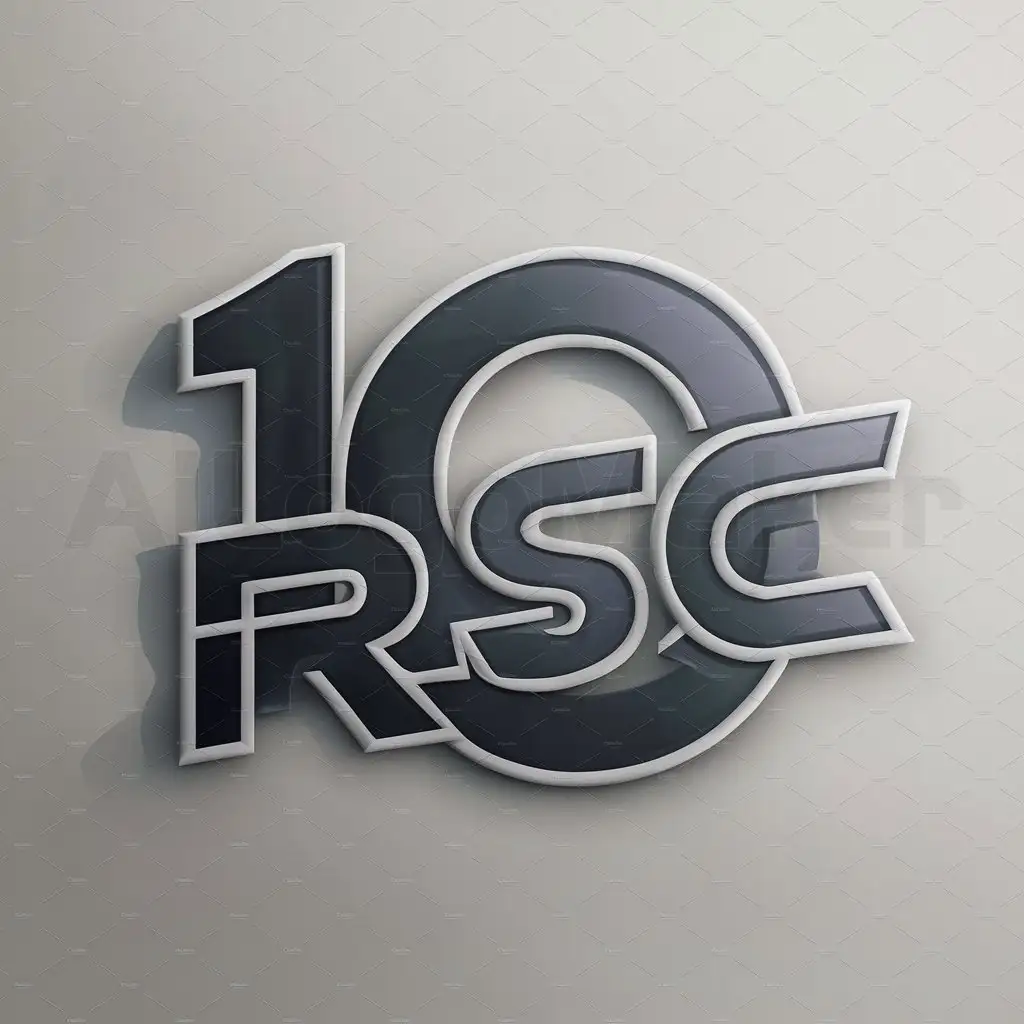 a logo design,with the text "10", main symbol:R.S.C,Moderate,clear background