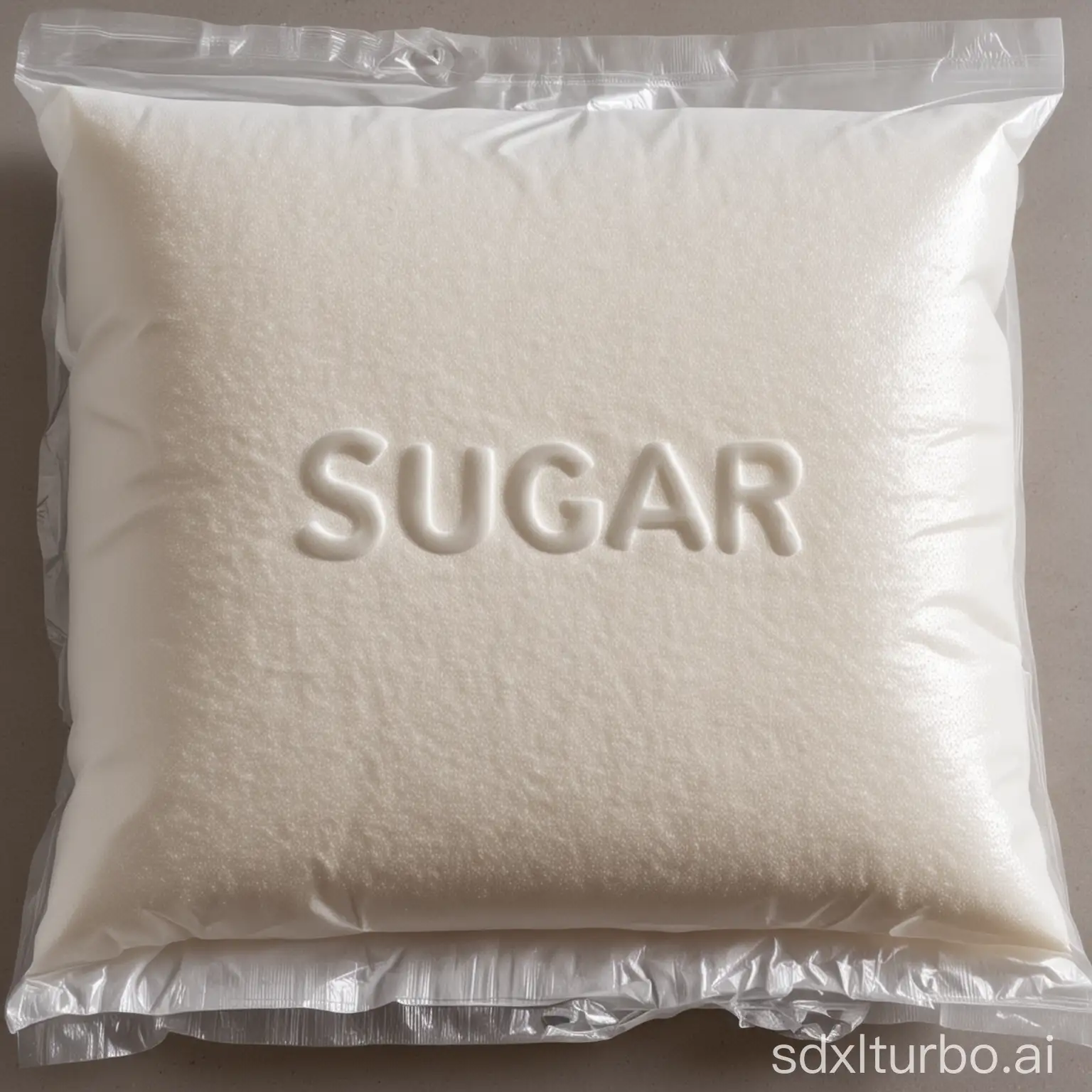10 kg white sugar packed with the " sugar" name written on it.