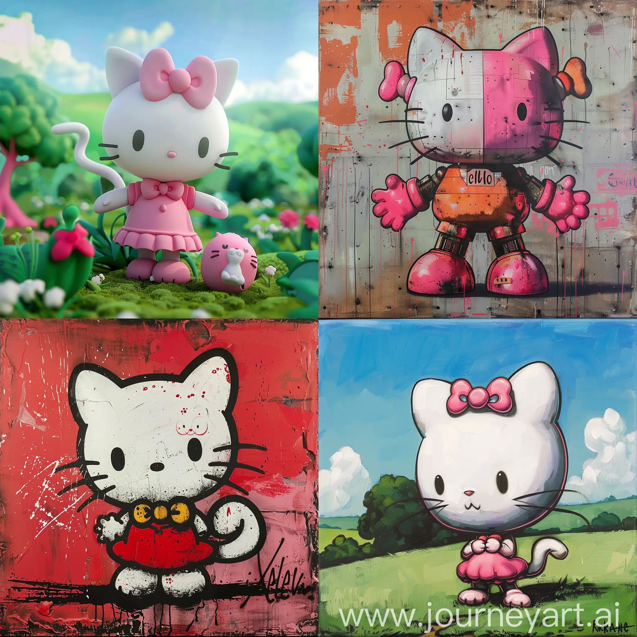 Fashionable-Hello-Kitty-Inspired-Art-by-Rick-Owens