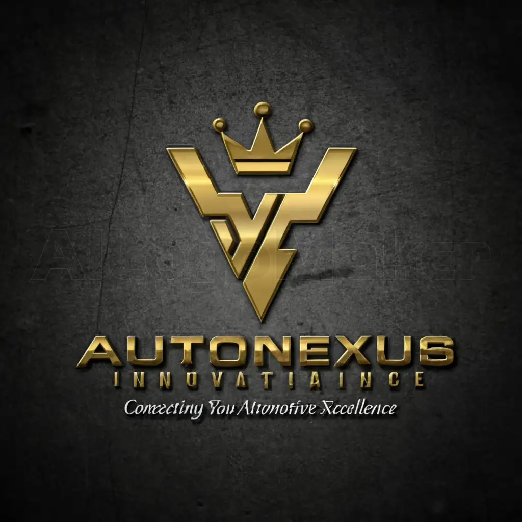 LOGO-Design-For-AutoNexus-Innovations-Regal-Black-Gold-Crown-Emblem