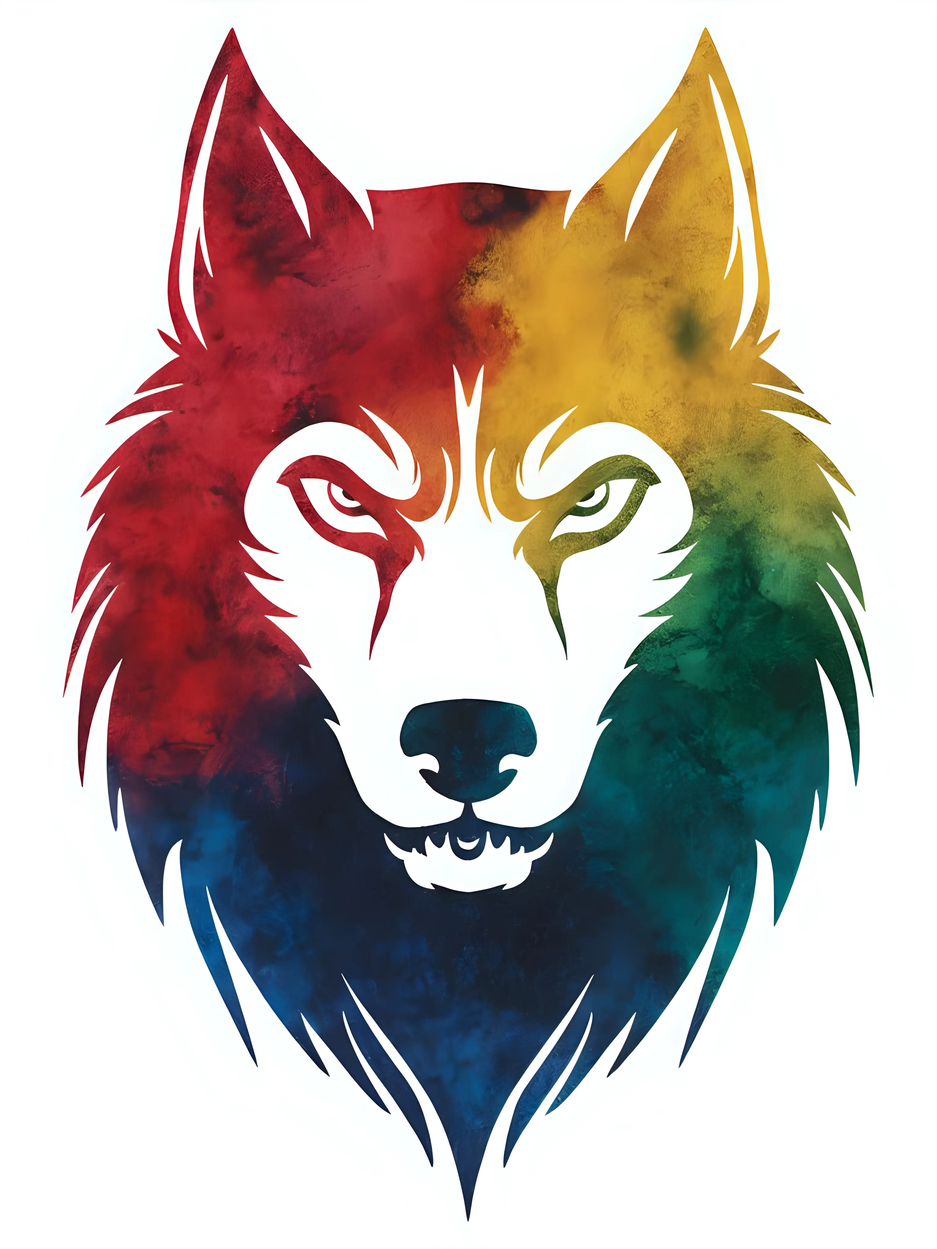 Colorful Watercolor Illustration of a Captivating Werewolf