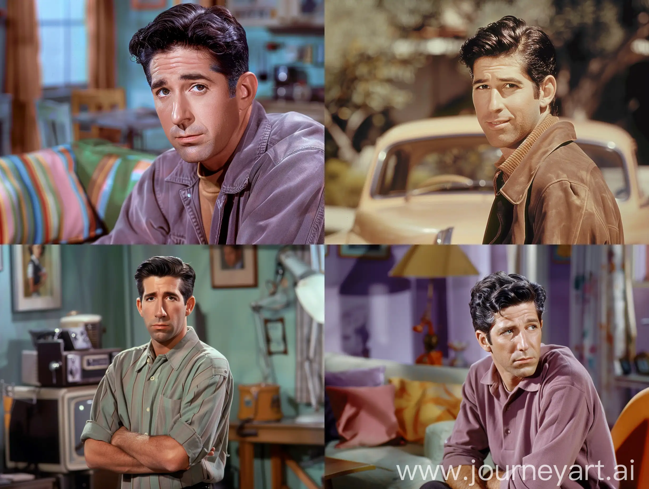 David Schwimmer from friends series,
enhanced by 1950's super panavision 70,colory image