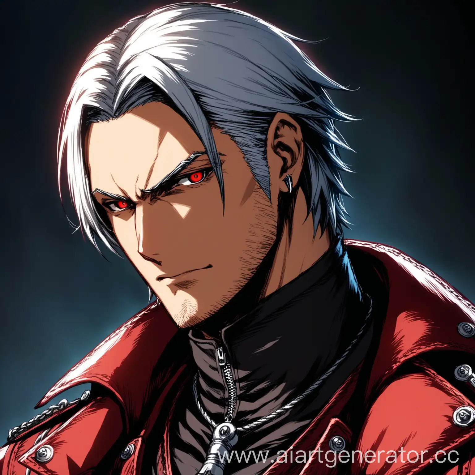 изображение профиля с лицом Редгрейв Данте из игры Devil may Cry в Devil trigger