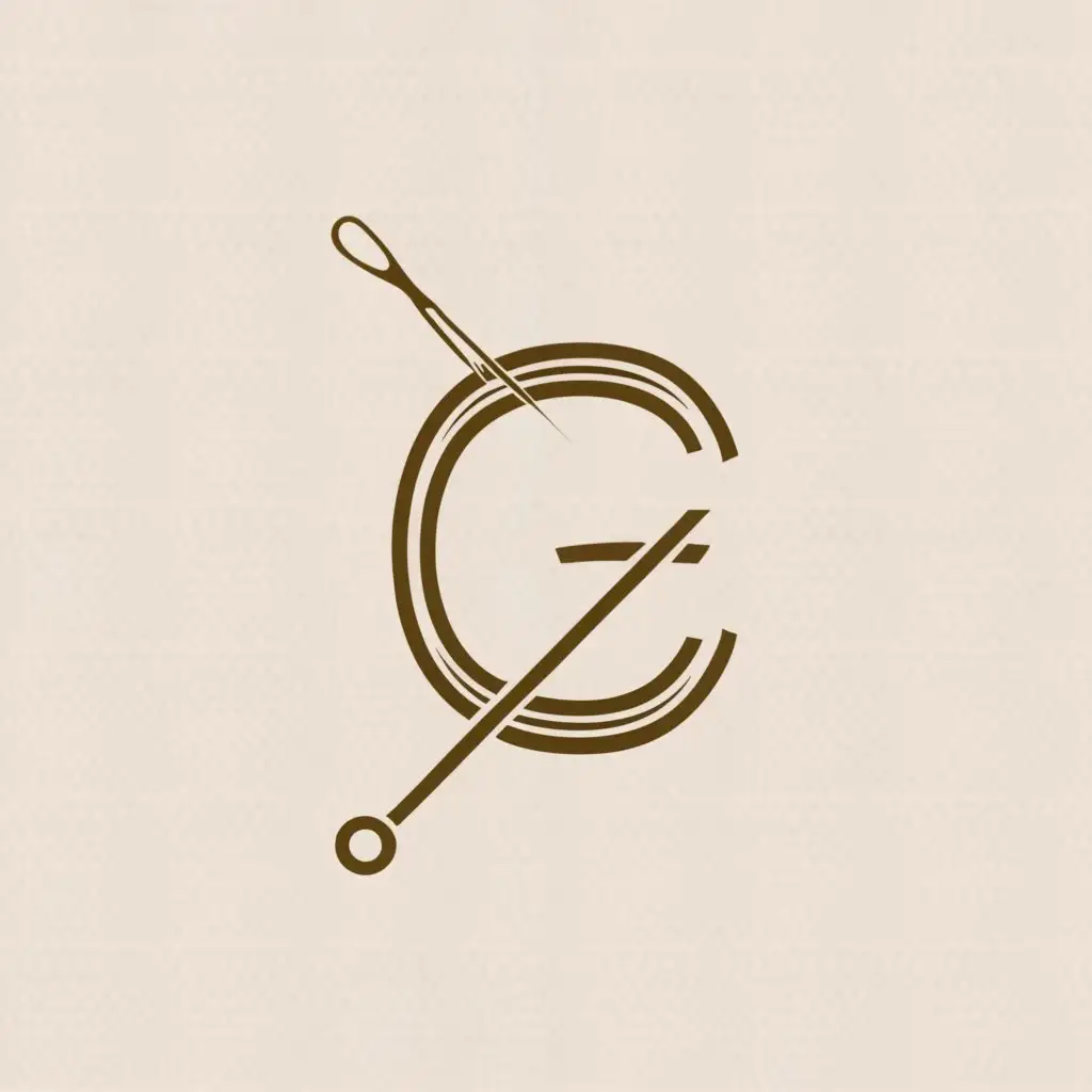 a logo design,with the text "Gili", main symbol:The logo is the letter "G" crossed by a sewing needle,Minimalistic,be used in Beauty Spa industry,clear background