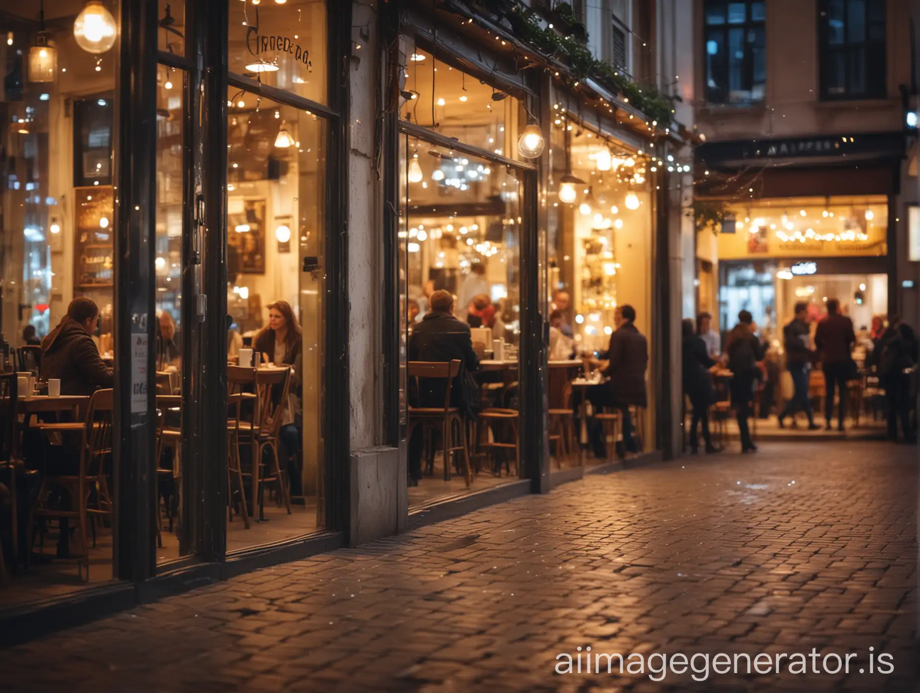 Urban-Cafe-Interior-with-Street-Reflections-and-Soft-Bokeh-Lights