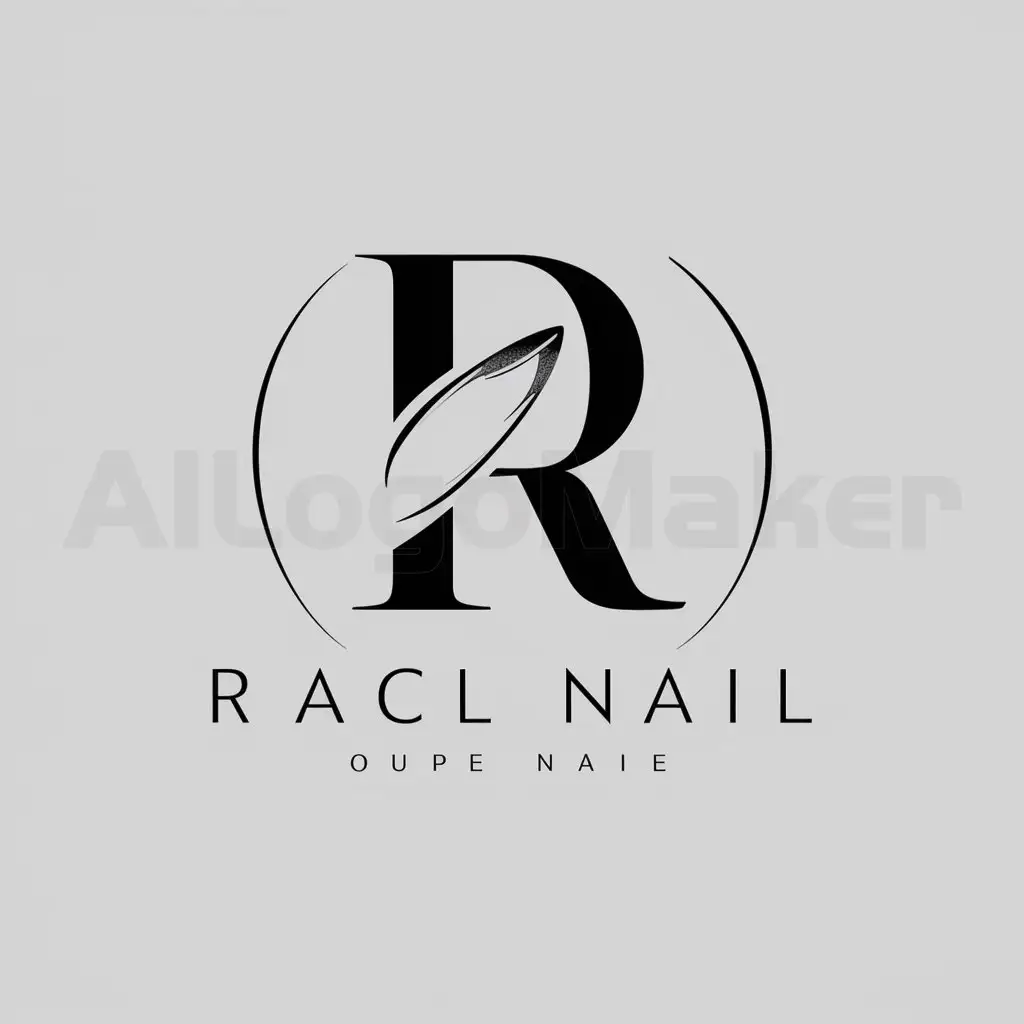 a logo design,with the text "R", main symbol:i want logo minimal r with nail,Minimalistic,clear background