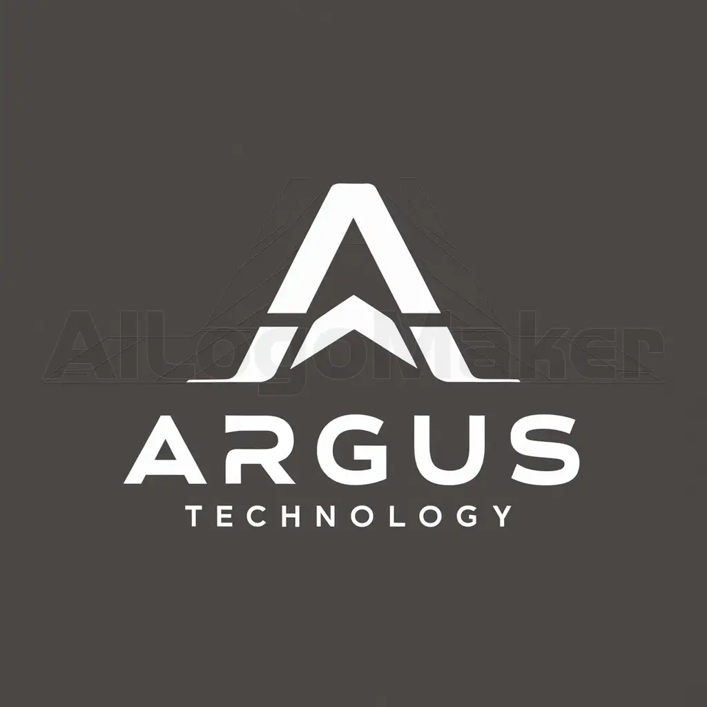 a logo design,with the text "ARGUS TECHNOLOGY", main symbol:A,Moderate,clear background