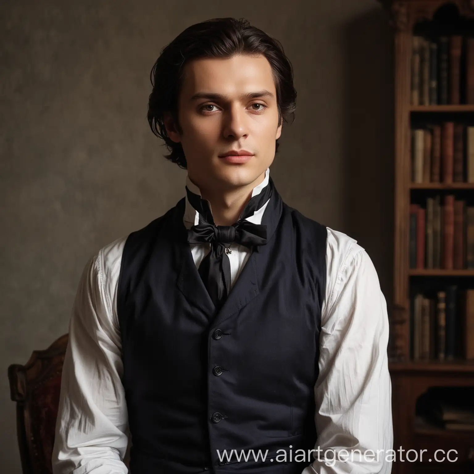 Portrait-of-Evgeny-Onegin-Elegant-Gentleman-in-Evening-Attire-and-Thoughtful-Pose