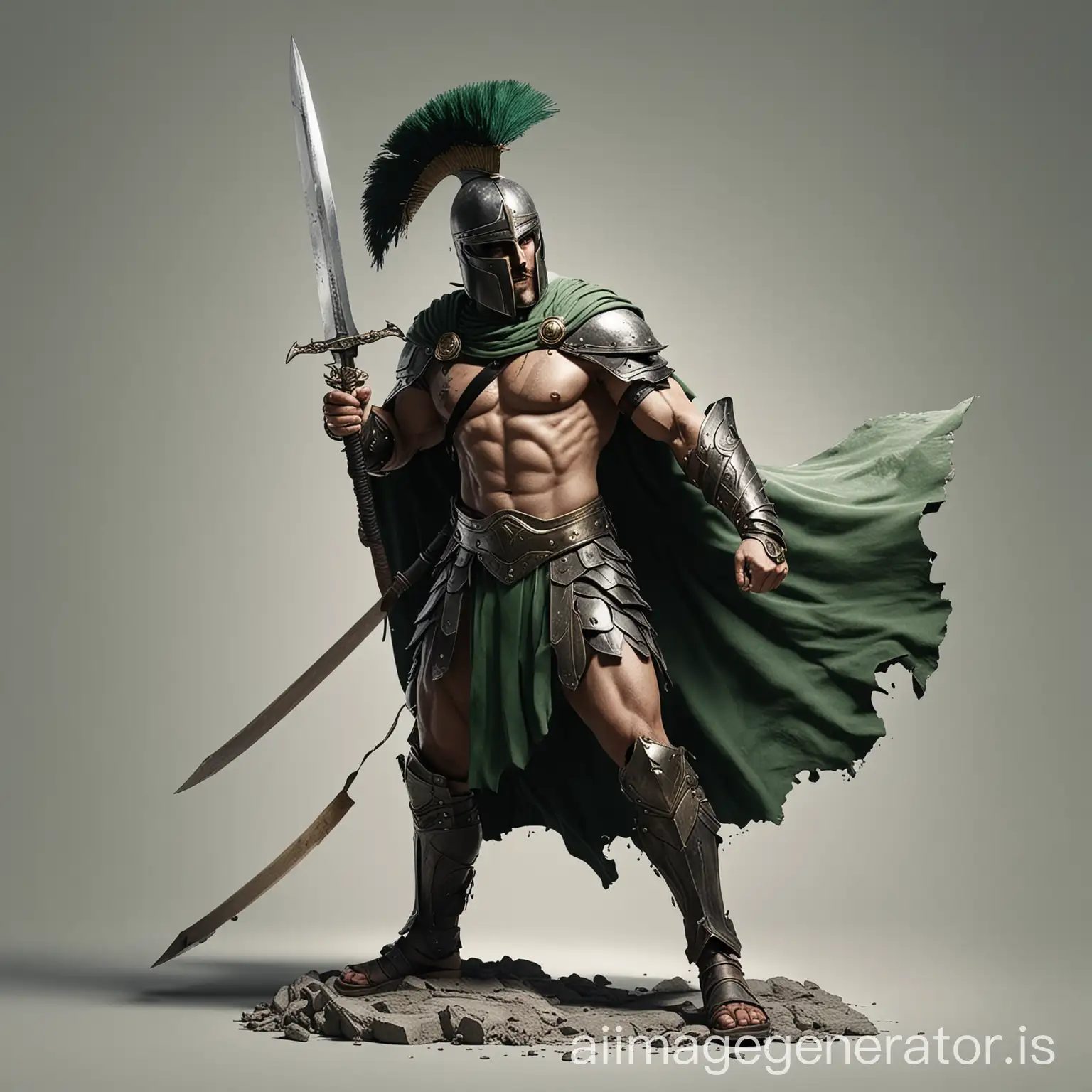 Dynamic-Spartan-Warrior-Illustration-with-Black-Helmet-and-Green-Cape