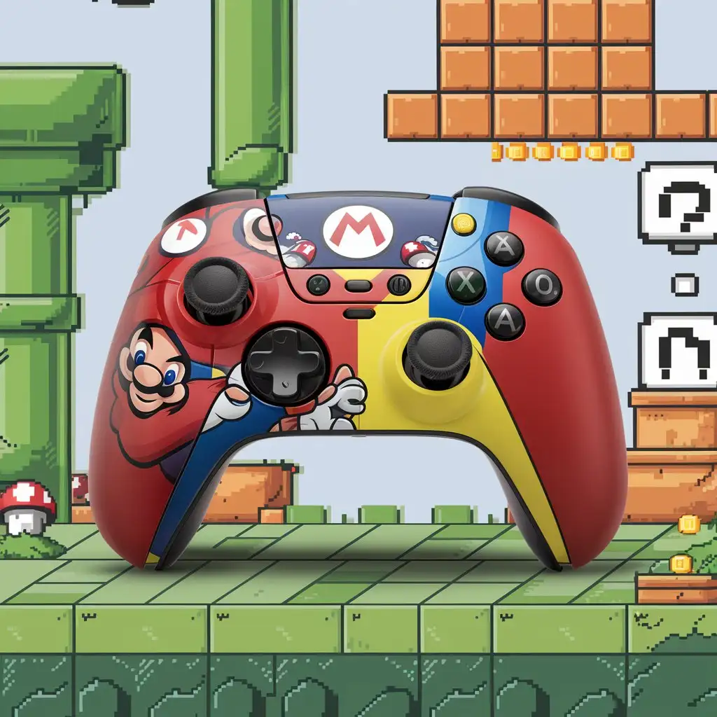 A controller design with a popular video game character motif.