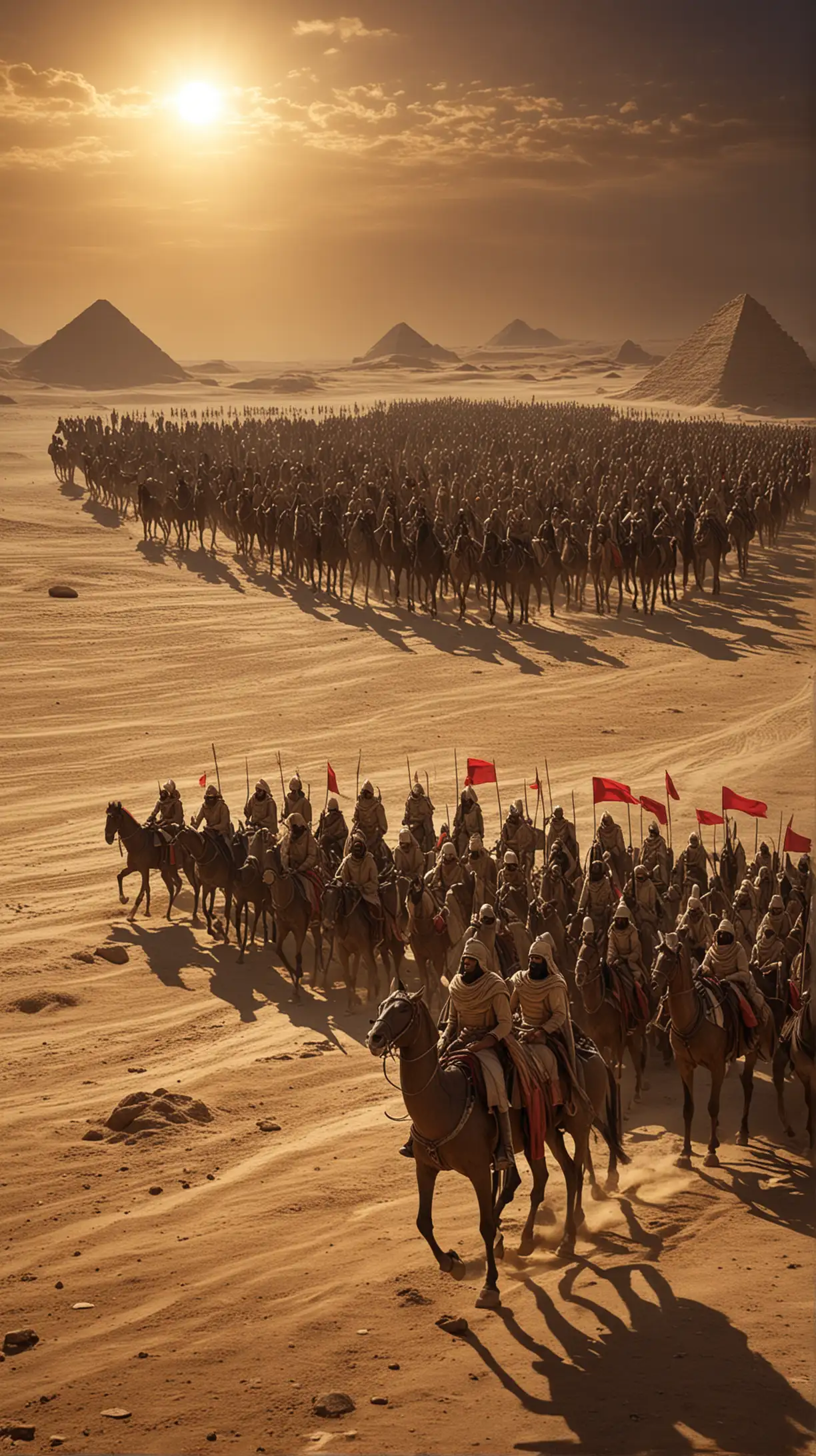 Cambyses II Leading 50000 Army Through Egyptian Desert