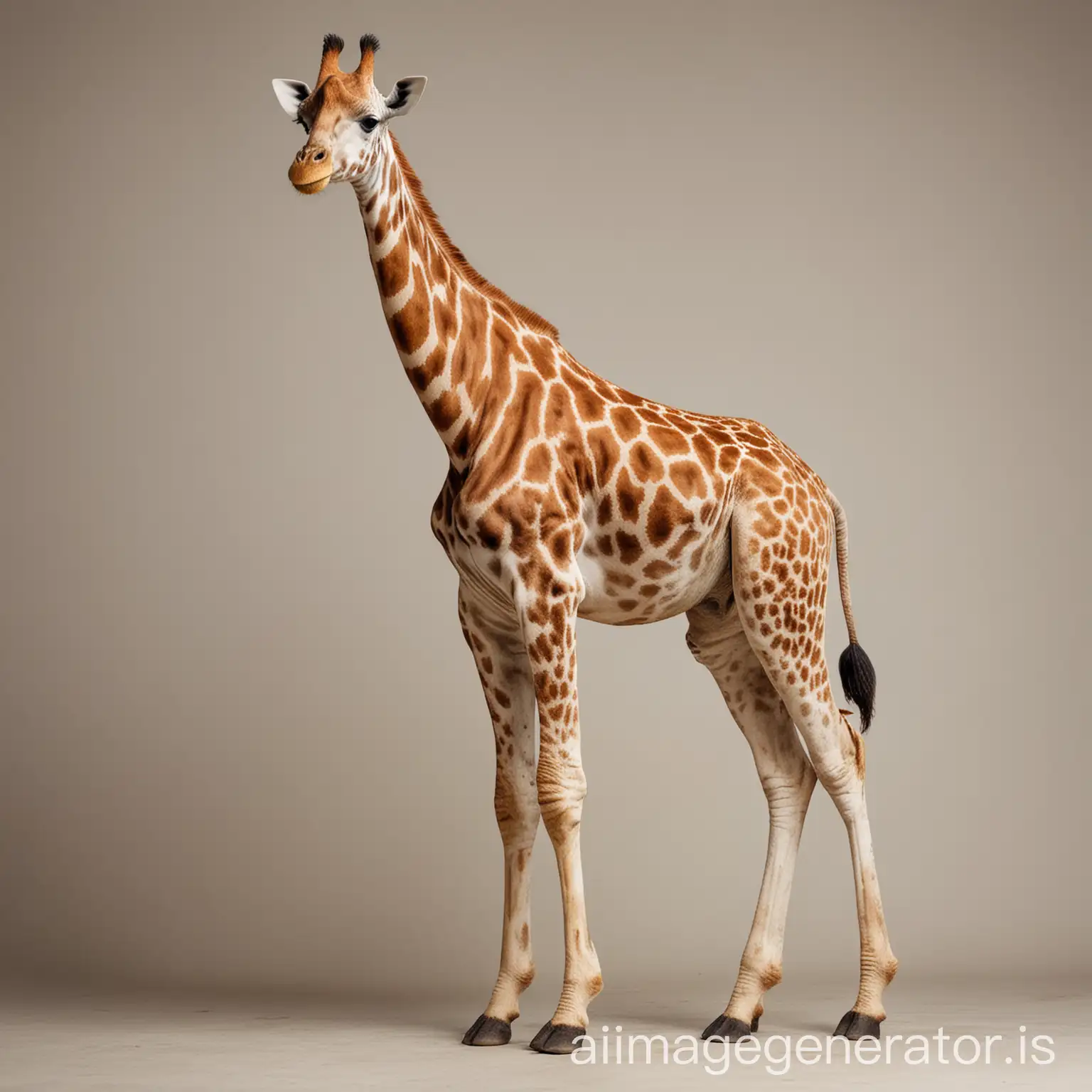 full body giraffe on a neutral background