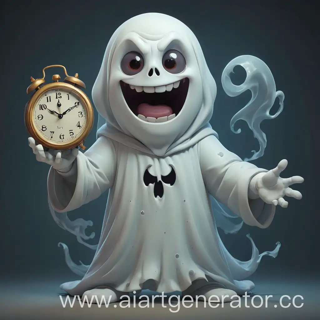 Adorable-GhostMan-Holding-a-Clock-Whimsical-Cartoon-Illustration