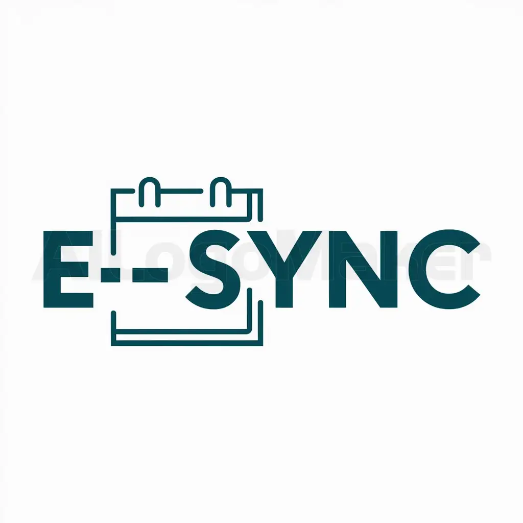 a logo design,with the text "E-Sync", main symbol:calendar,Moderate,clear background