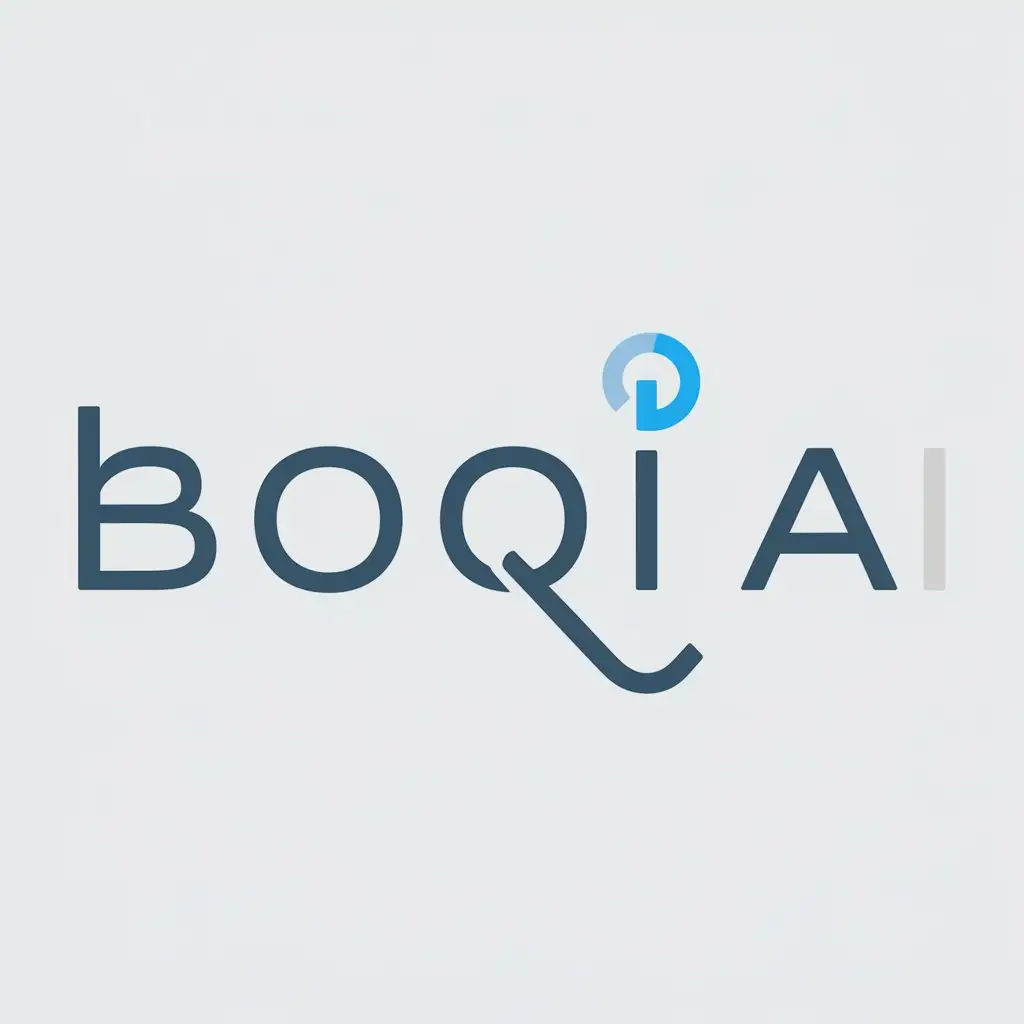 a logo design,with the text "BoQi AI", main symbol:BoQi AI,Moderate,clear background