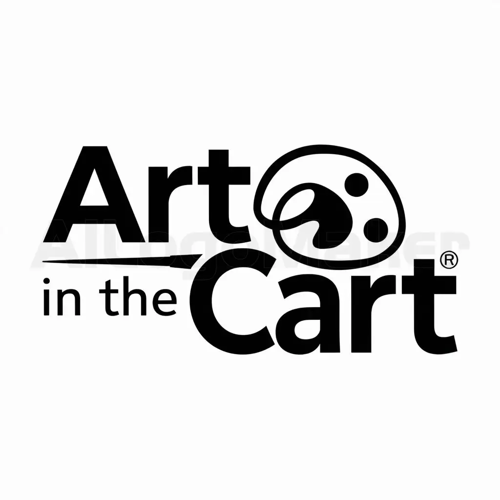 a logo design,with the text "Art in the Cart", main symbol:paint palette,Moderate,be used in Retail industry,clear background
