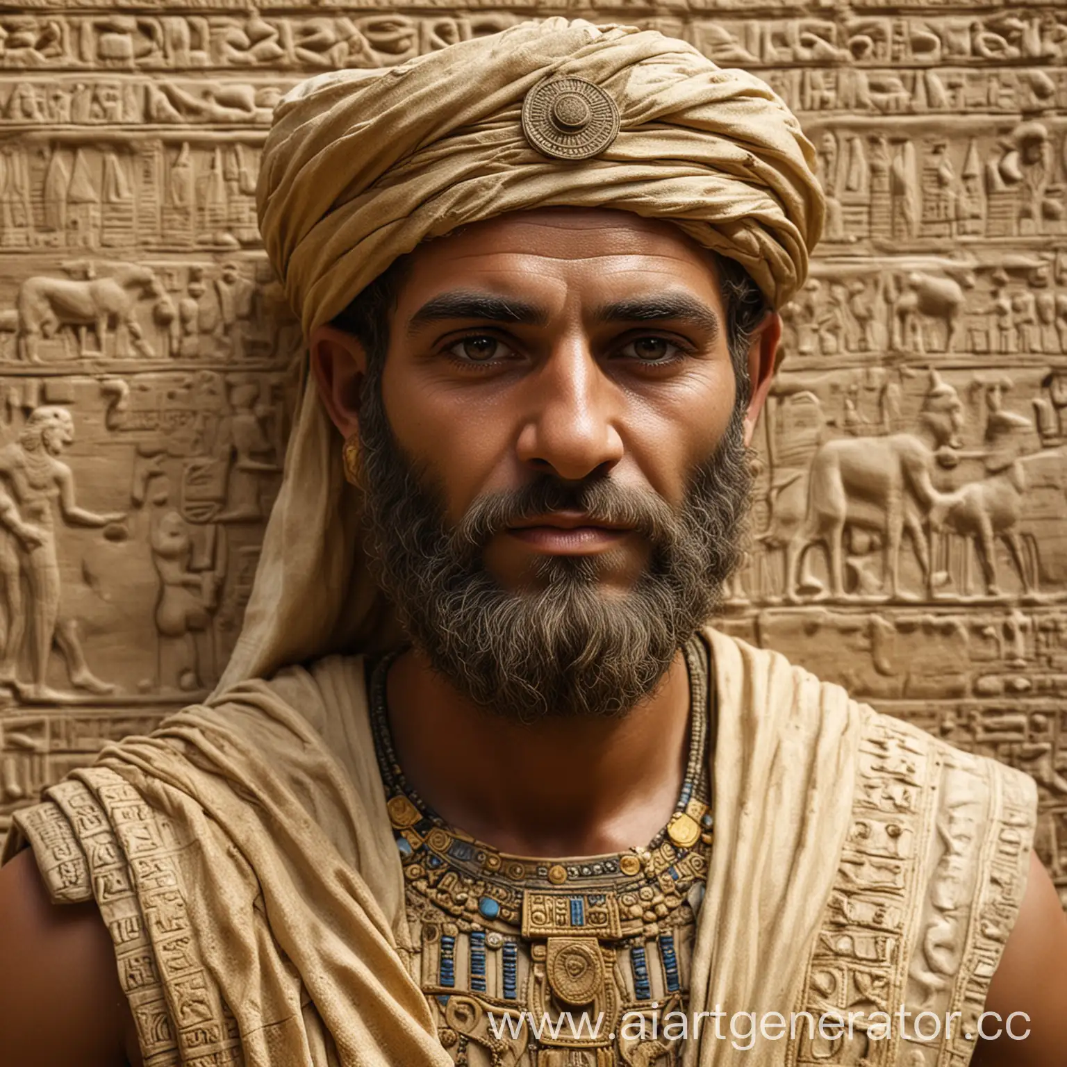 Wealthy-Babylonian-Resident-in-Lavish-Attire-and-Ornate-Surroundings