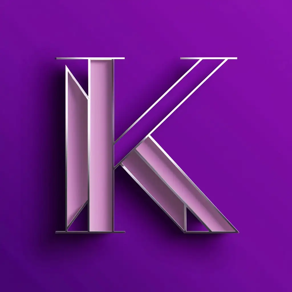 Буква К на фиолетовом фоне