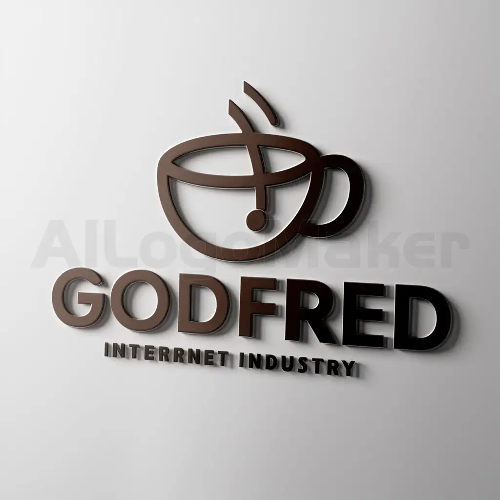a logo design,with the text "Godfred", main symbol:coffee,complex,be used in Internet industry,clear background
