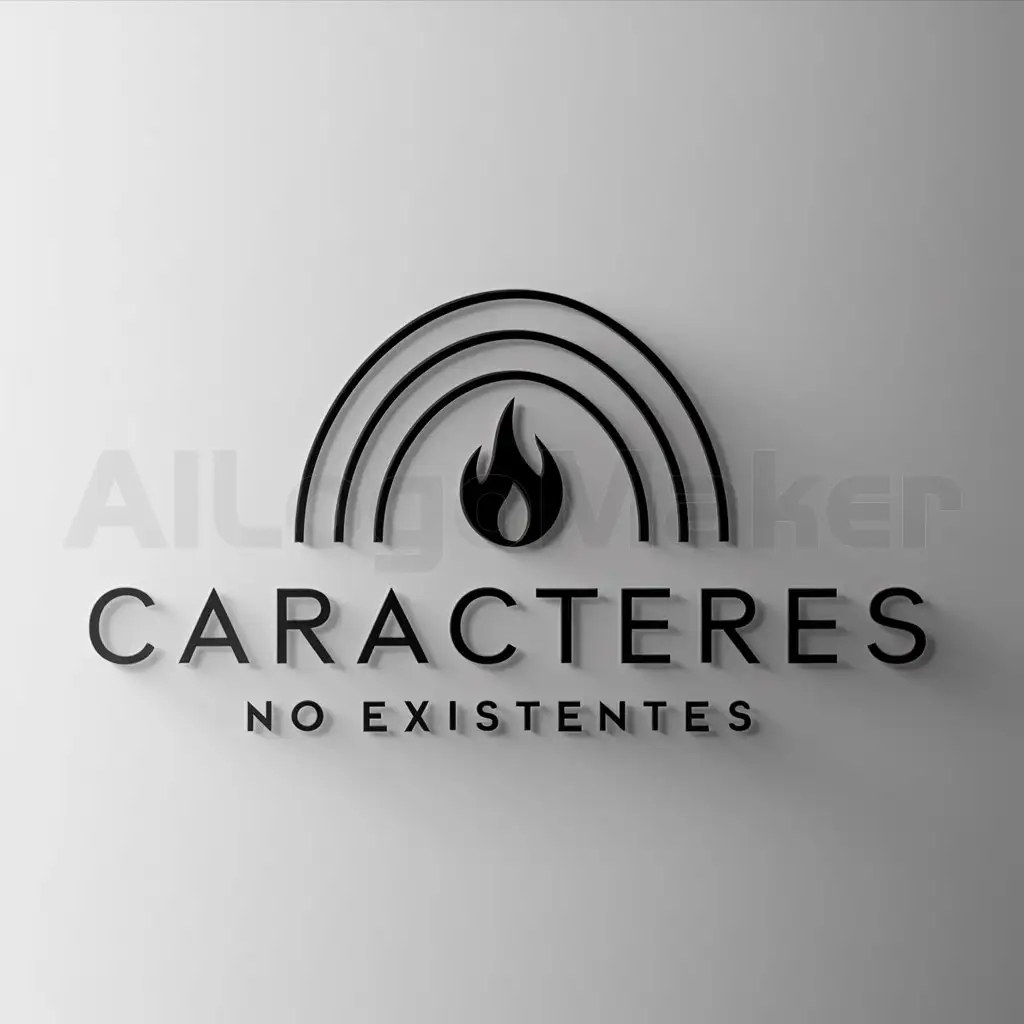 a logo design,with the text "Caracteres no existentes", main symbol:arcoiris, fuego,Minimalistic,be used in colectivo industry,clear background