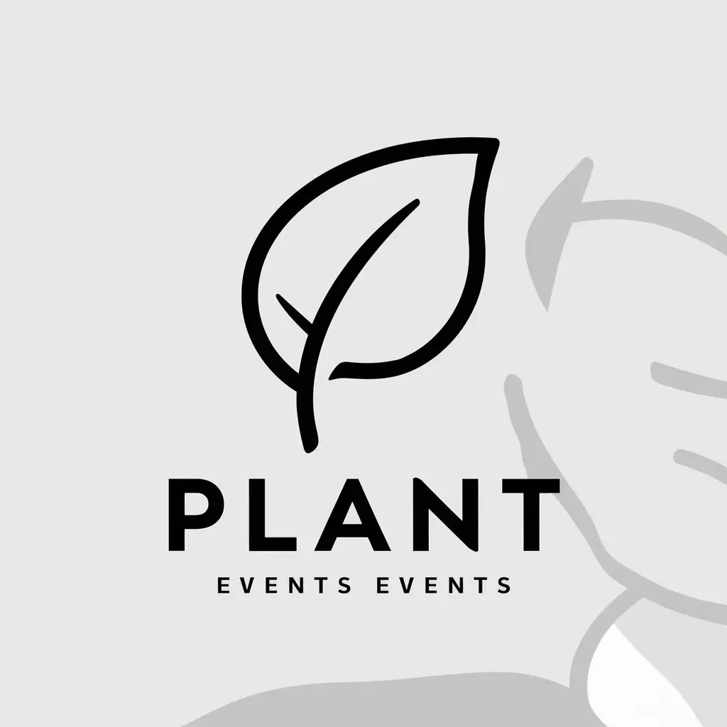 a logo design,with the text "plant", main symbol:plant,Moderate,be used in Events industry,clear background