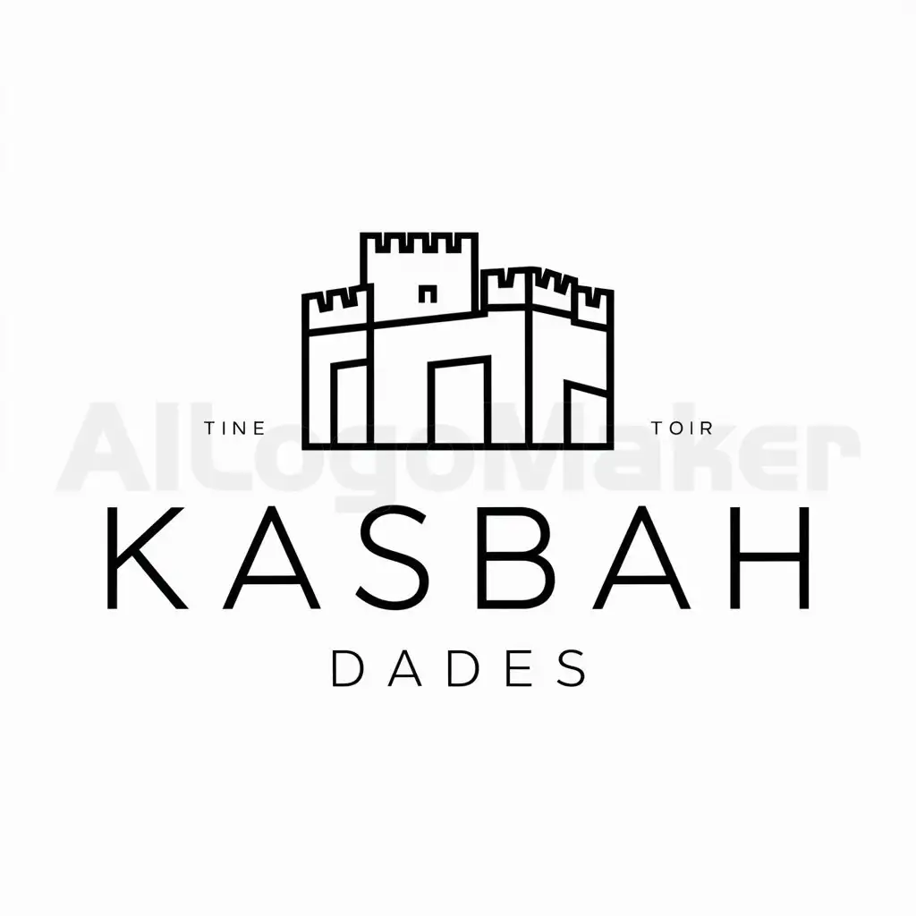 a logo design,with the text "kasbah dades", main symbol:Moroccan fortress,Minimalistic,be used in Travel industry,clear background