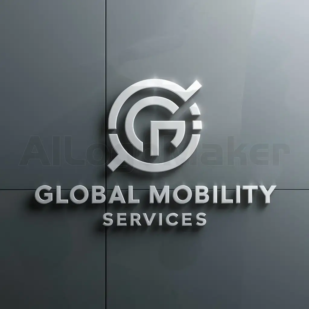 a logo design,with the text "GLOBAL MOBILITY SERVICES", main symbol:GMS,Moderate,clear background