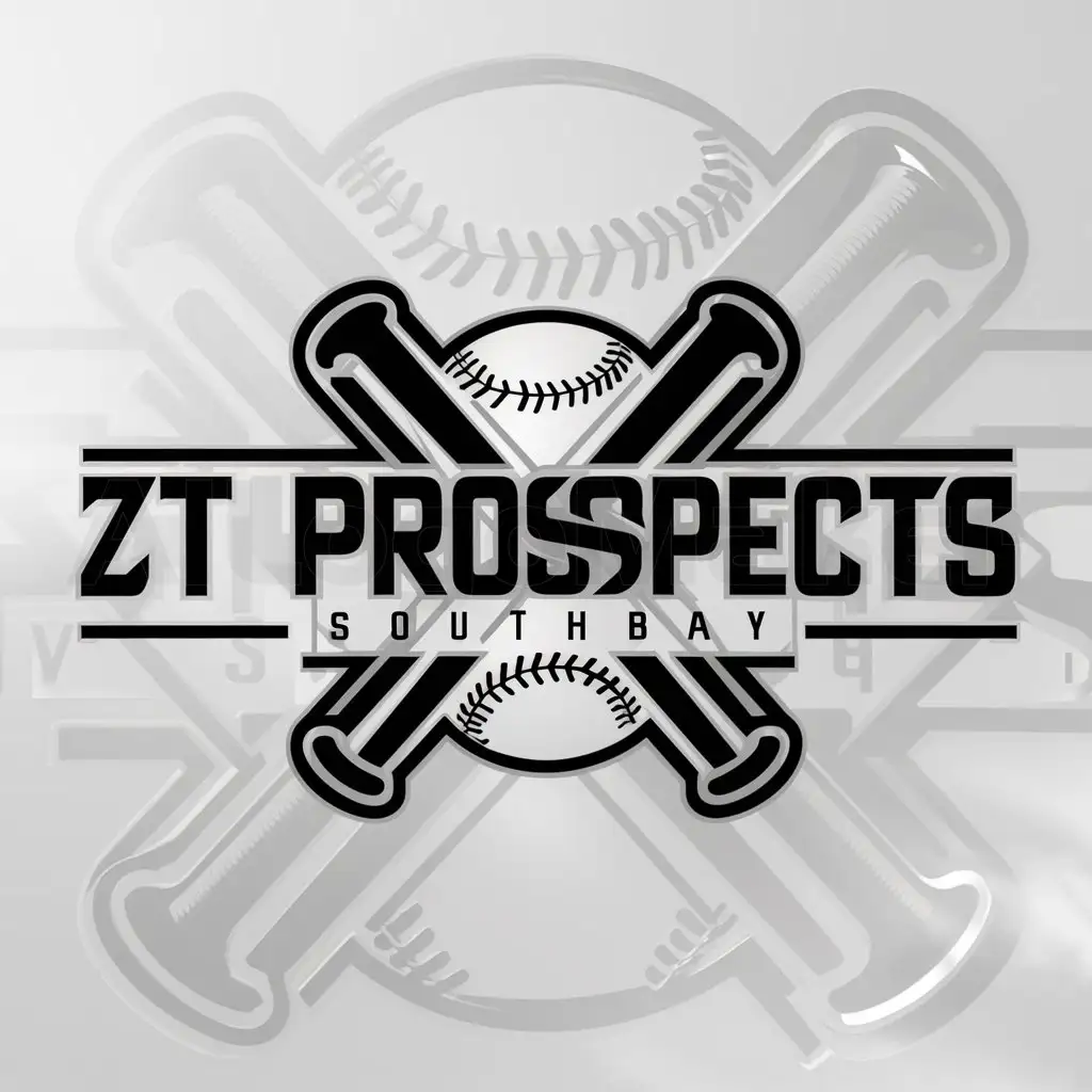 a logo design,with the text "ZT Prospects SouthBay", main symbol:Baseball,complex,be used in Sports Fitness industry,clear background
