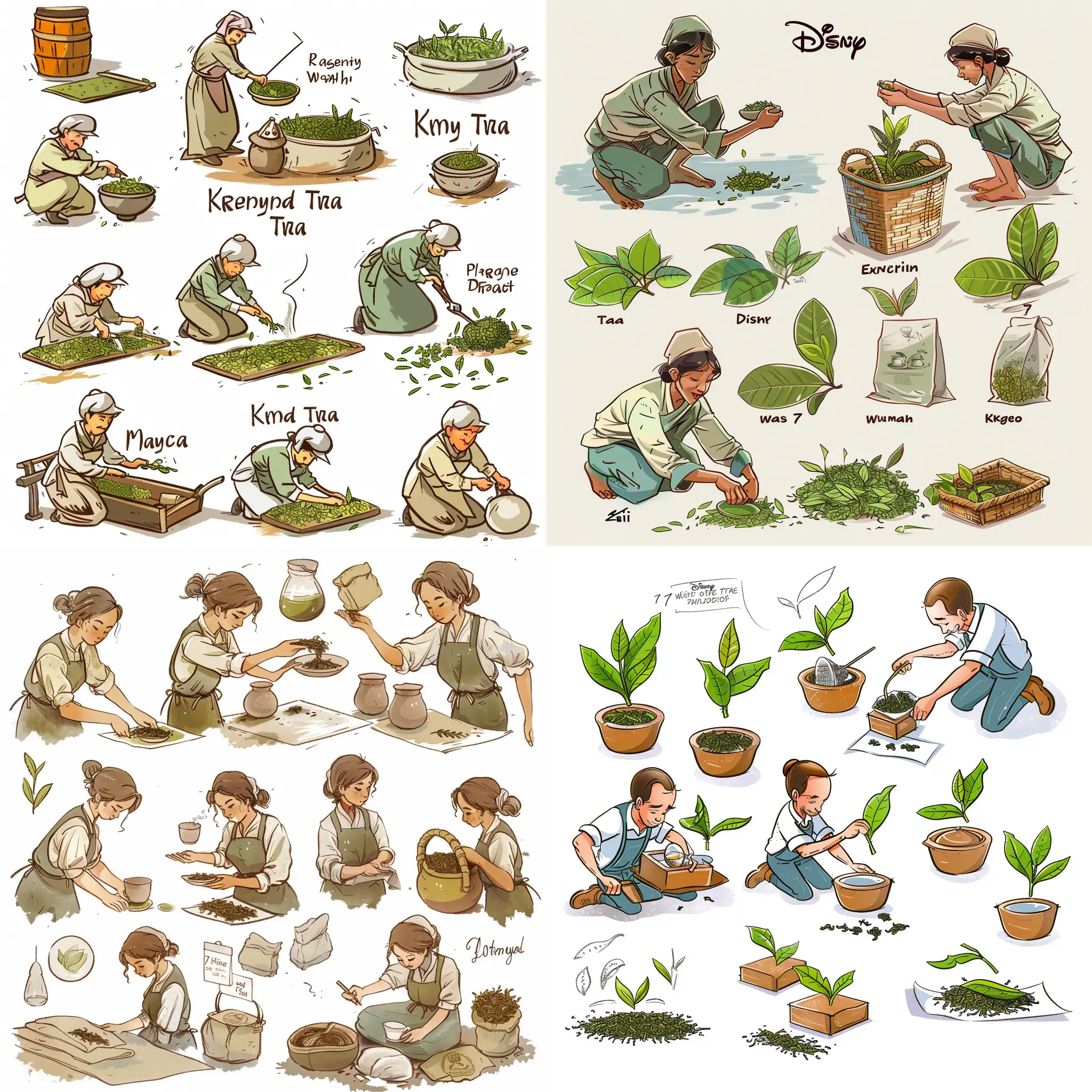 Seven-Steps-Tea-Processing-in-Disney-Artistic-Style
