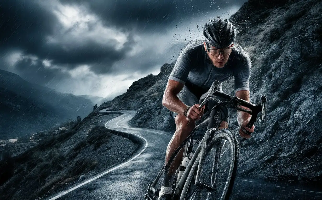 Dramatic-Mountain-Cycling-Adventure-in-Challenging-Weather