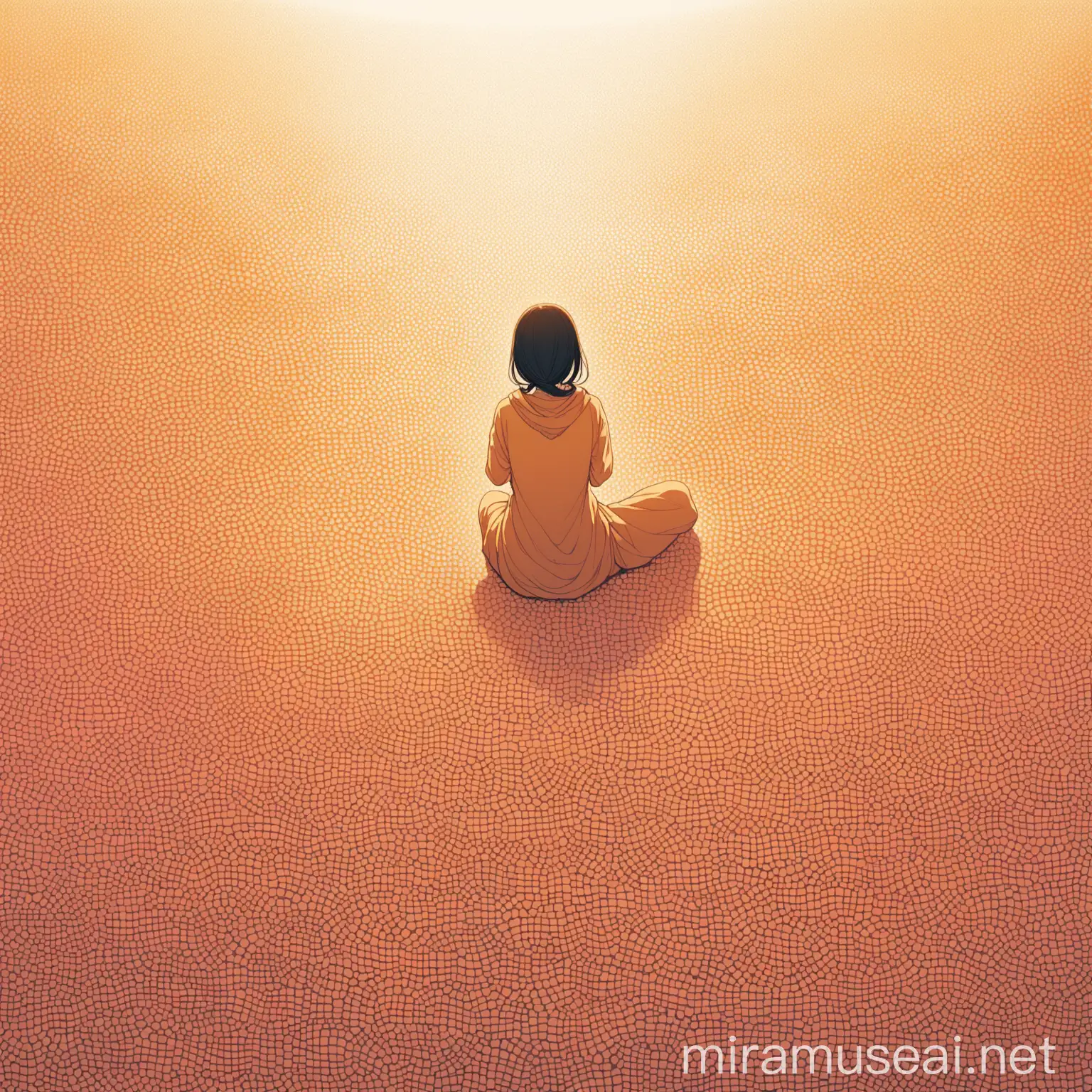 Meditative Serenity Person Embracing Universal Wholeness