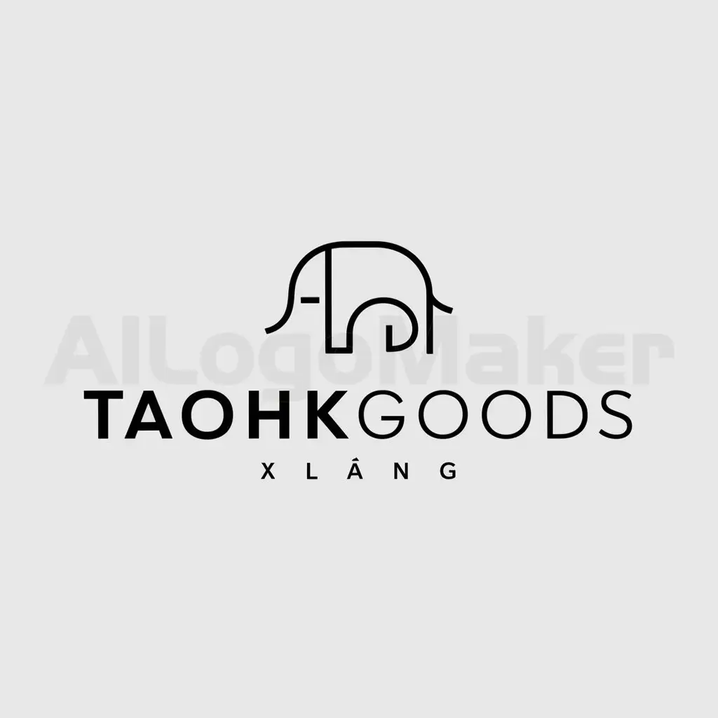 a logo design,with the text "taohkgoods", main symbol:xiàng,Minimalistic,be used in e-commerce industry,clear background
