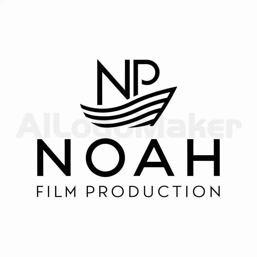 a logo design,with the text "Noah Production", main symbol:Noah Film Production,Moderate,be used in Entertainment industry,clear background