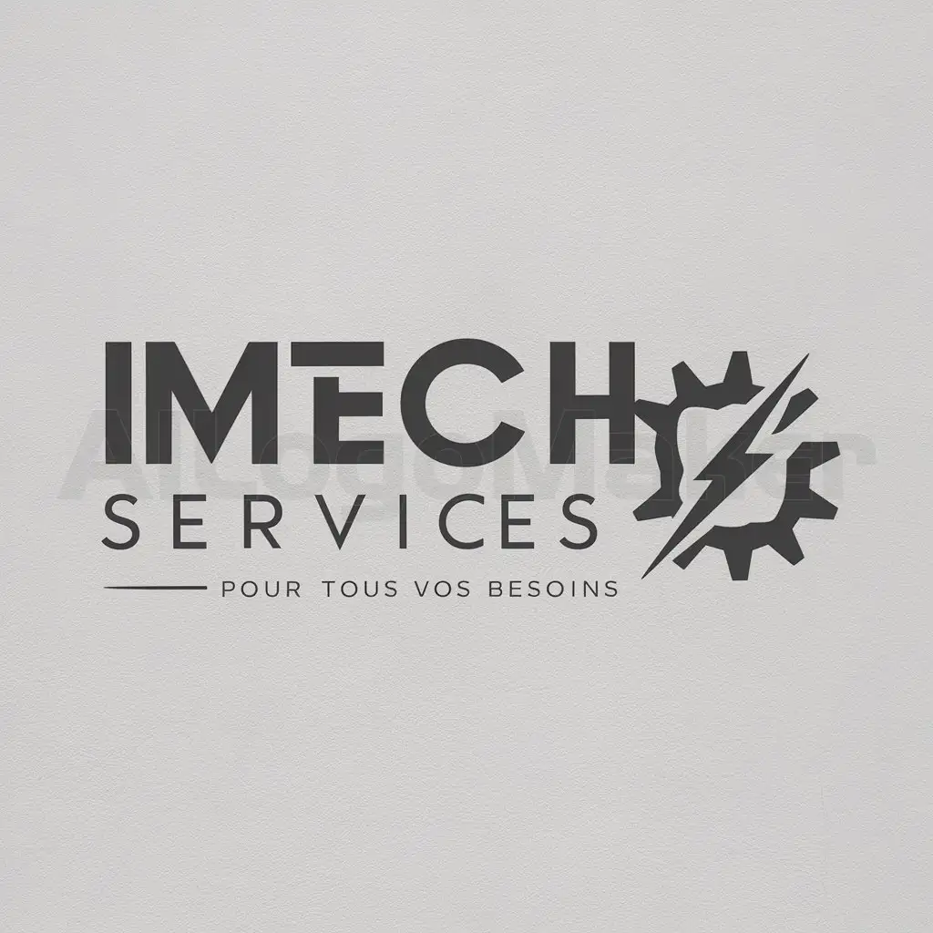 a logo design,with the text "IMTECH-SERVICES", main symbol:pour tous vos besoins,Minimalistic,clear background