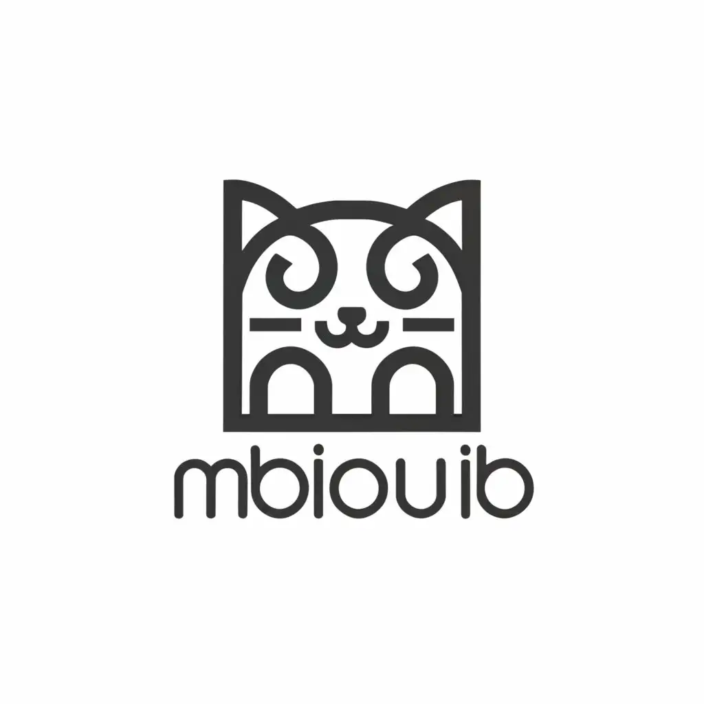 a logo design,with the text "mbiuib", main symbol:cat,Moderate,clear background
