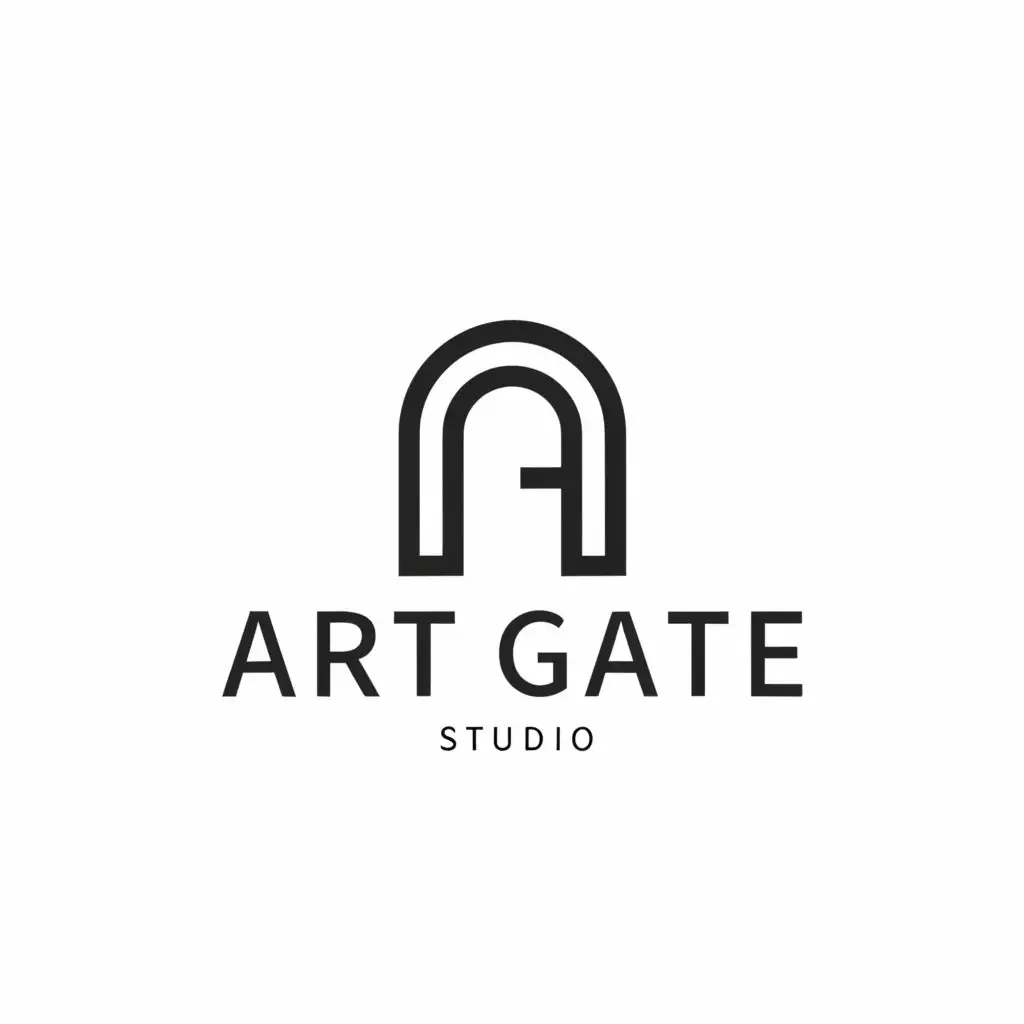a logo design,with the text "art gate", main symbol:architecture studio,Moderate,be used in Construction industry,clear background