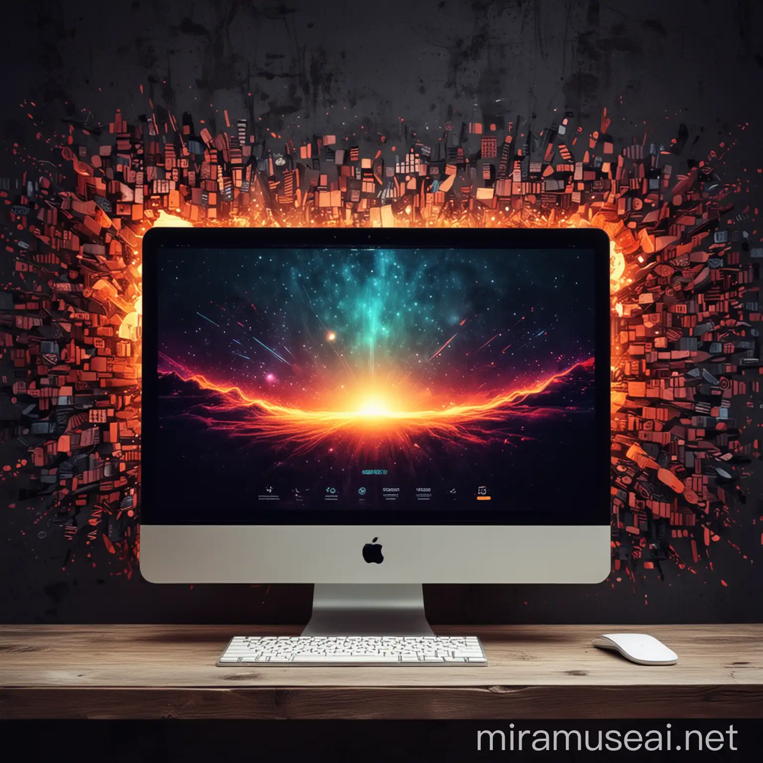 Colorful Abstract Background Design for Website